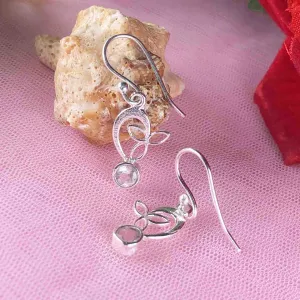 Zhupuk International Latest Stylish Gemstone Clear Quartz Earrings for Women and Girls Light Weight Dangle For Every Occasion Nickel-Free Quality ( RITI165 )